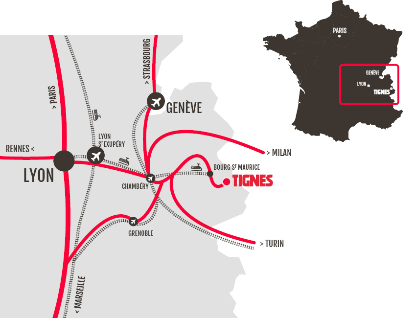 Carte d'accès à la station de Tignes