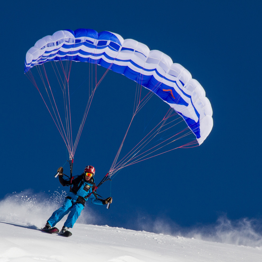 Activité speedriding à Tignes au printemps