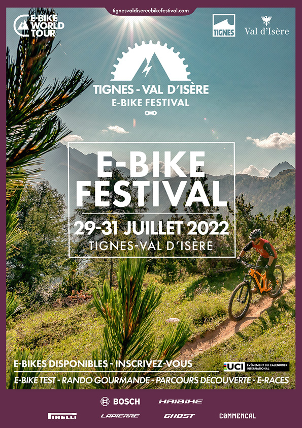 Affiche Tignes - Val d'Isère e-bike festival 2022