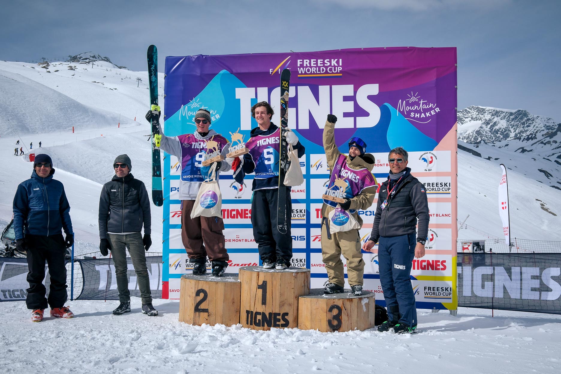 Podium Coupe du Monde ski slopestyle Tignes 2022