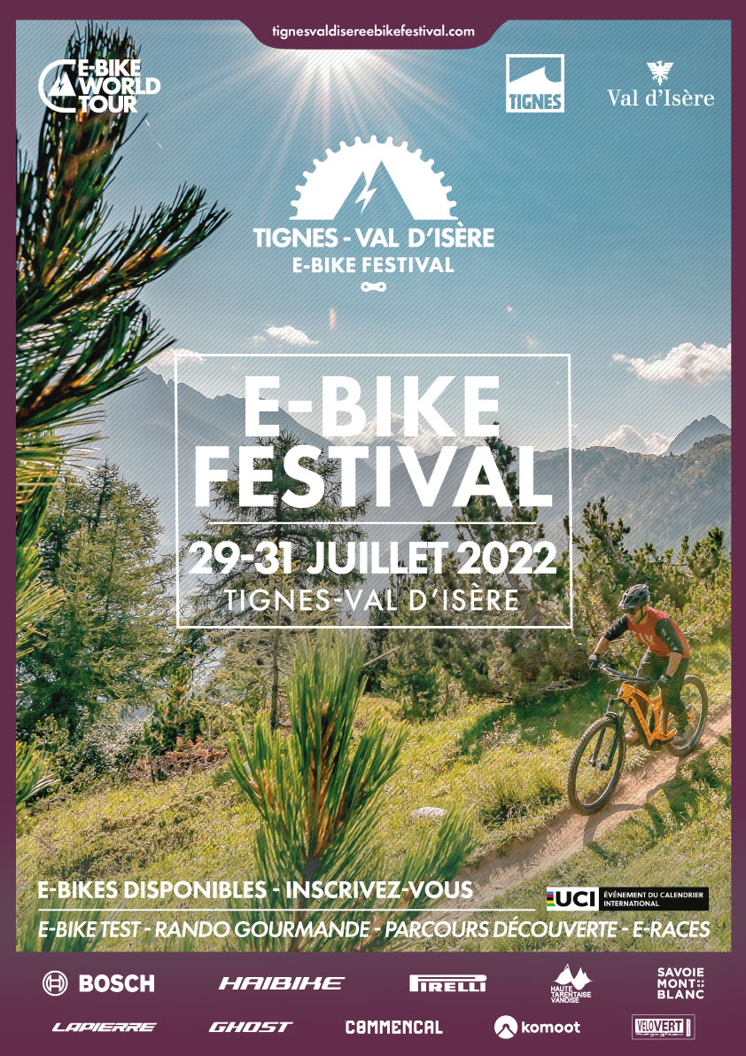 Affiche Tignes - Val d'Isère e-bike festival 2022
