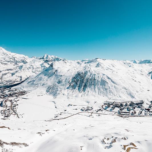 Golf de Tignes en hiver