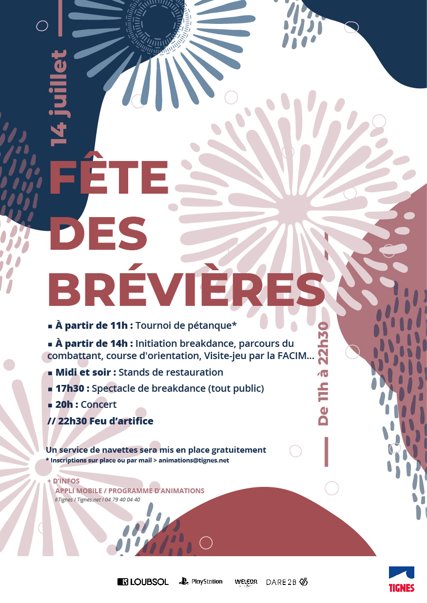 Affiche de la Fête de Tignes les Brévières 2022