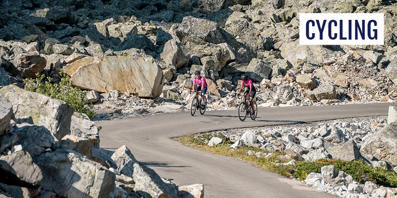 Vélo de route à Tignes en automne