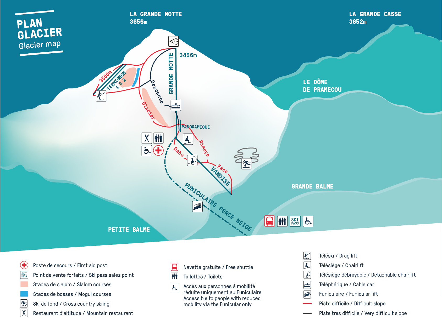 Plan Glacier Grande Motte été