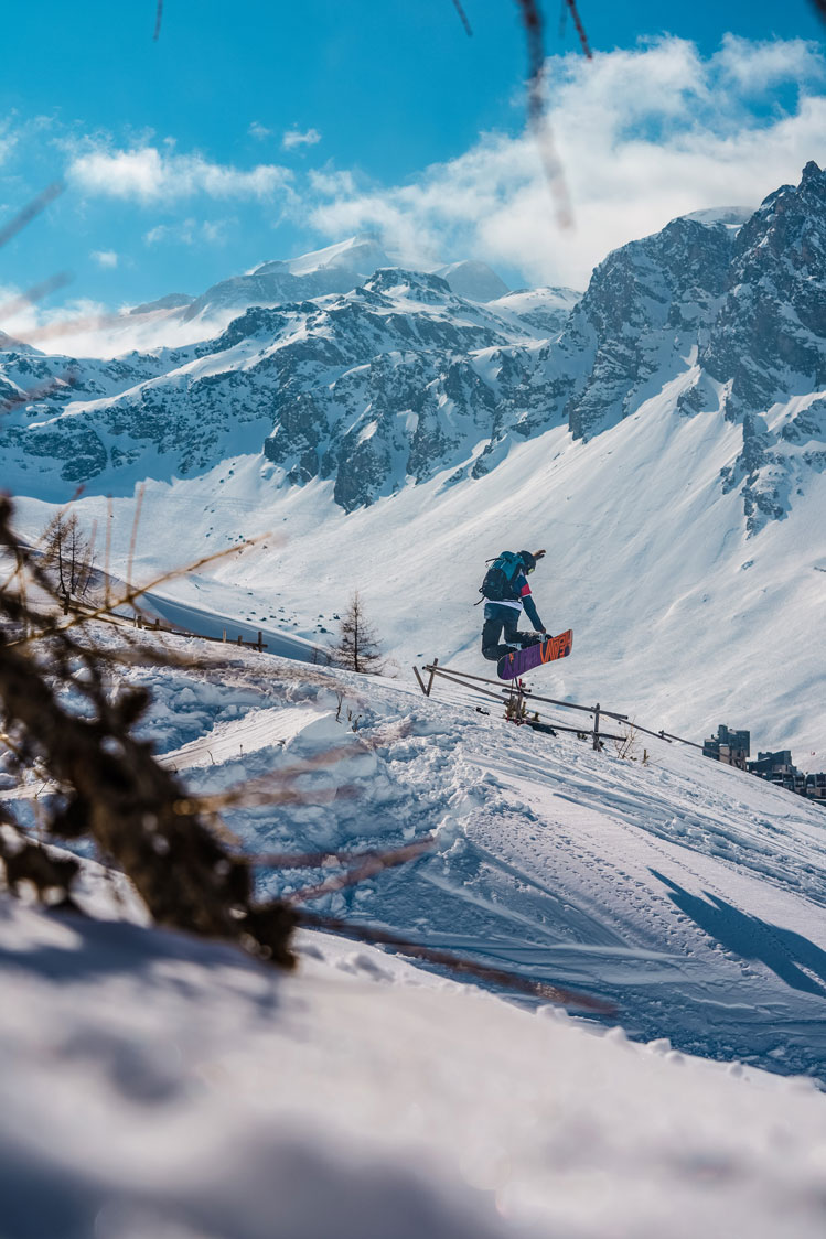Freeride dans les Tufs à Tignes