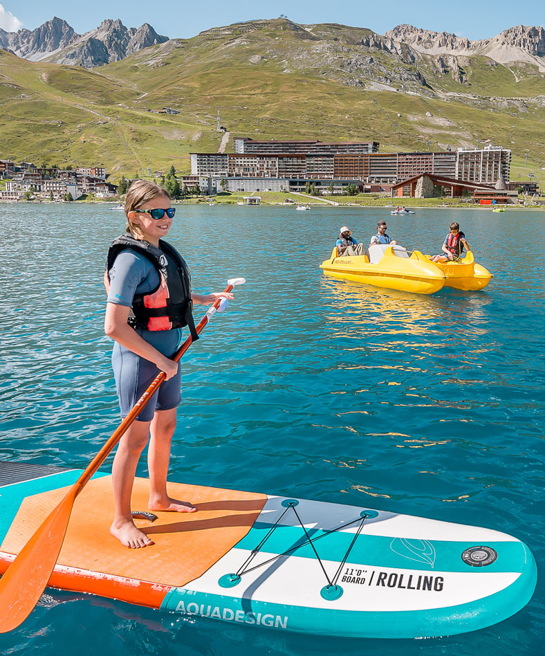 Paddle sur le lac de Tignes