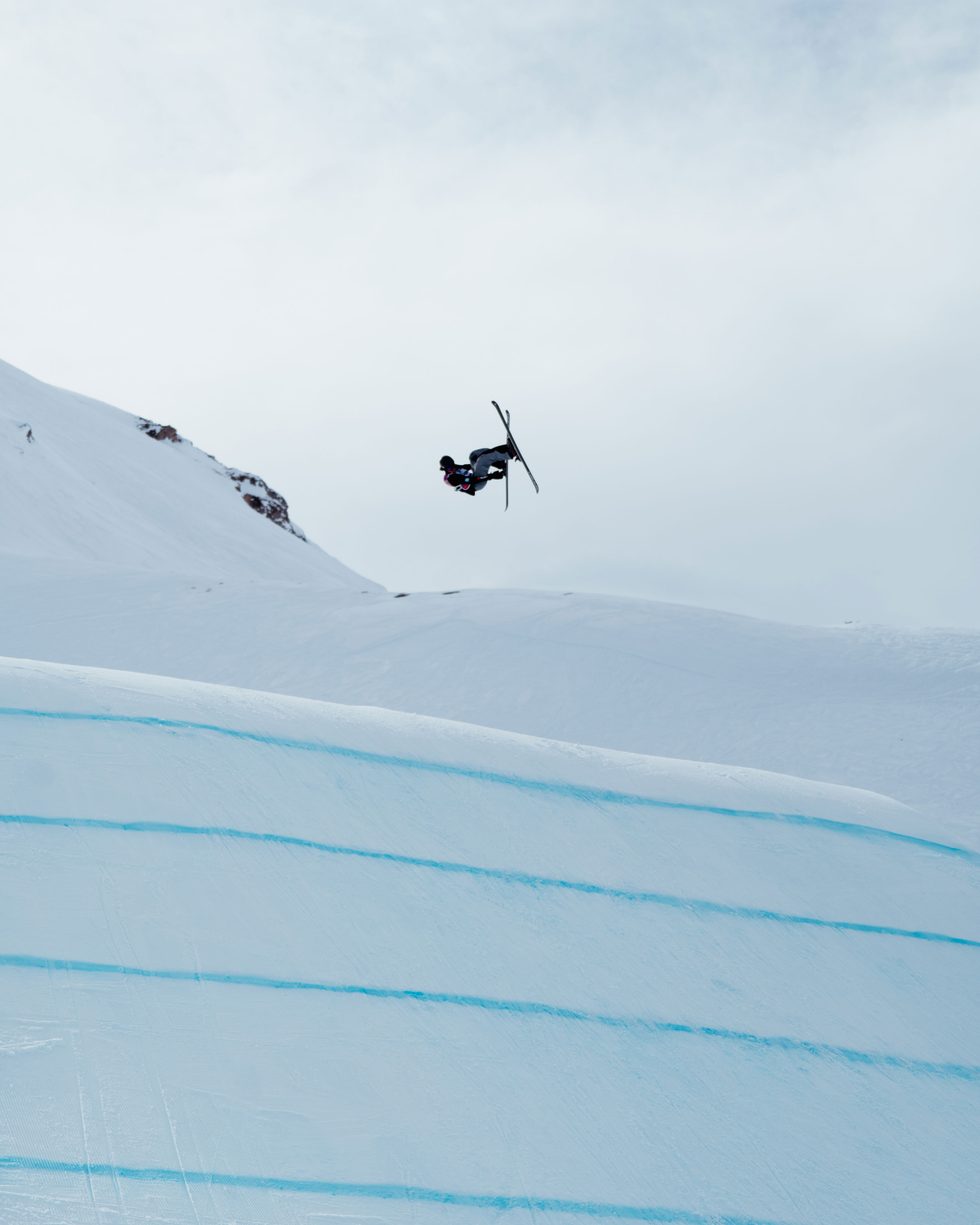 Saut en big air à Tignes