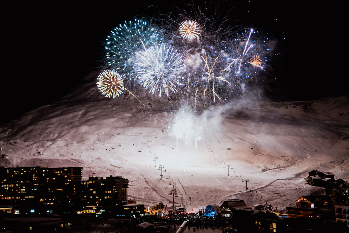 Feu d'artifice nouvel an de Tignes