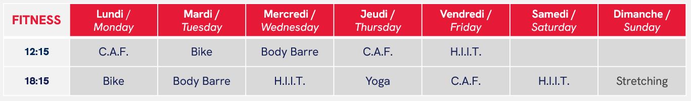 Cours de fitness du Lagon de Tignes