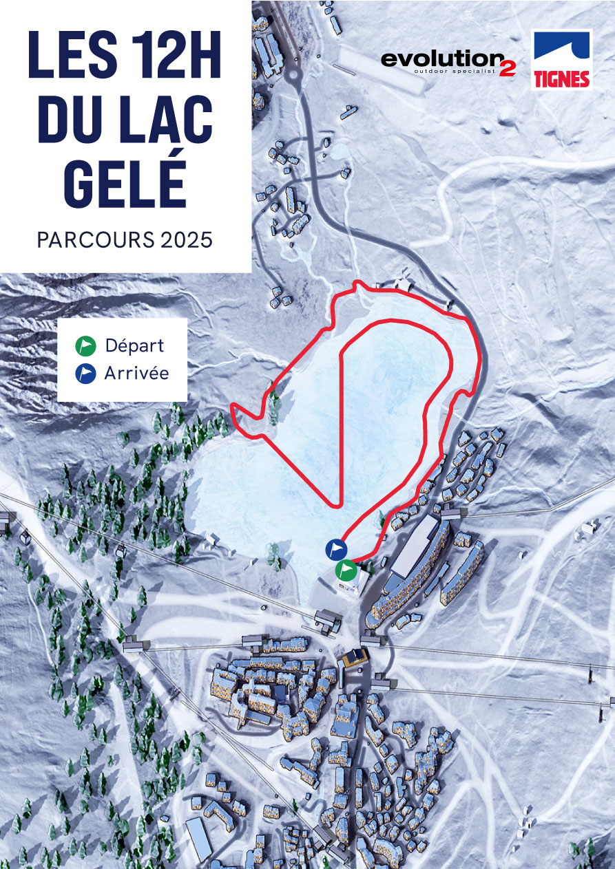 Les 12 heures du lac gelé de Tignes - Le tracé