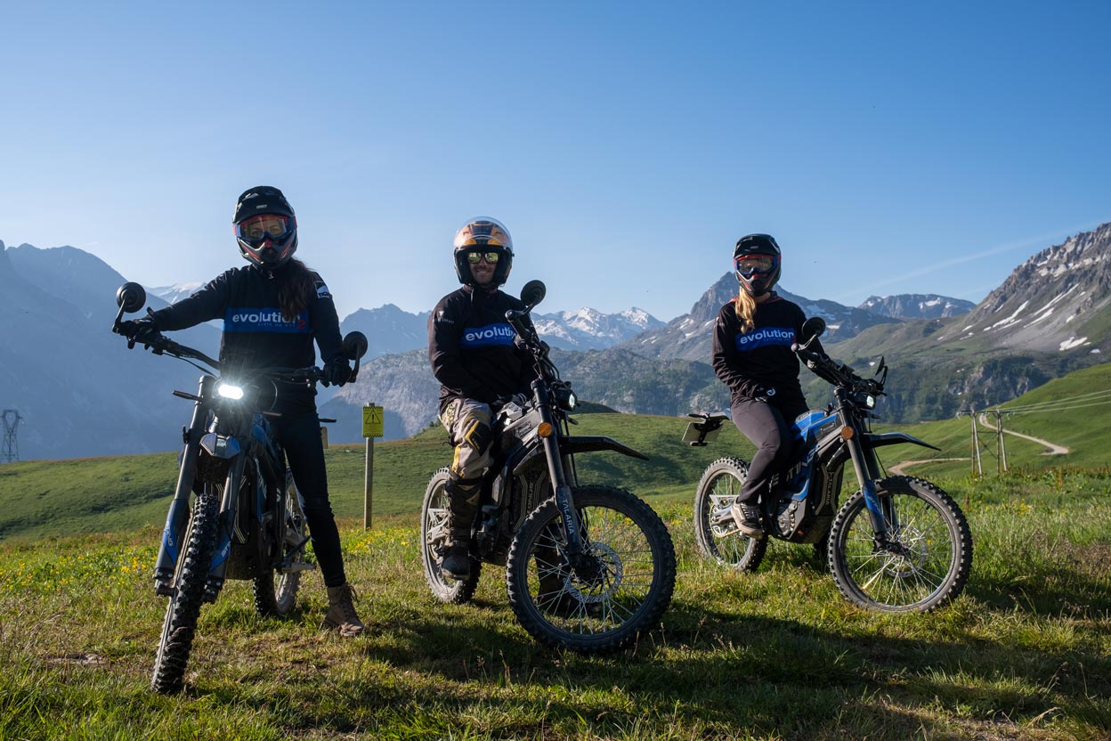Moto électrique à Tignes