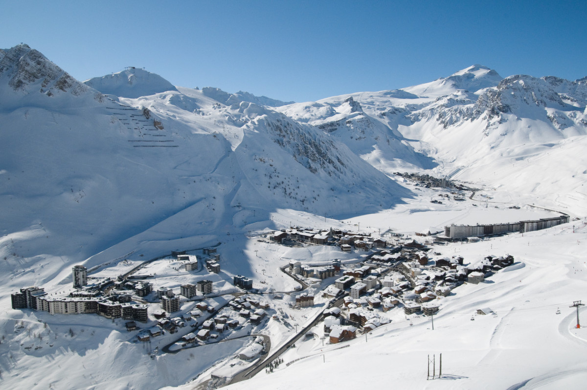 quartier du Lavachet à Tignes sous la neige 