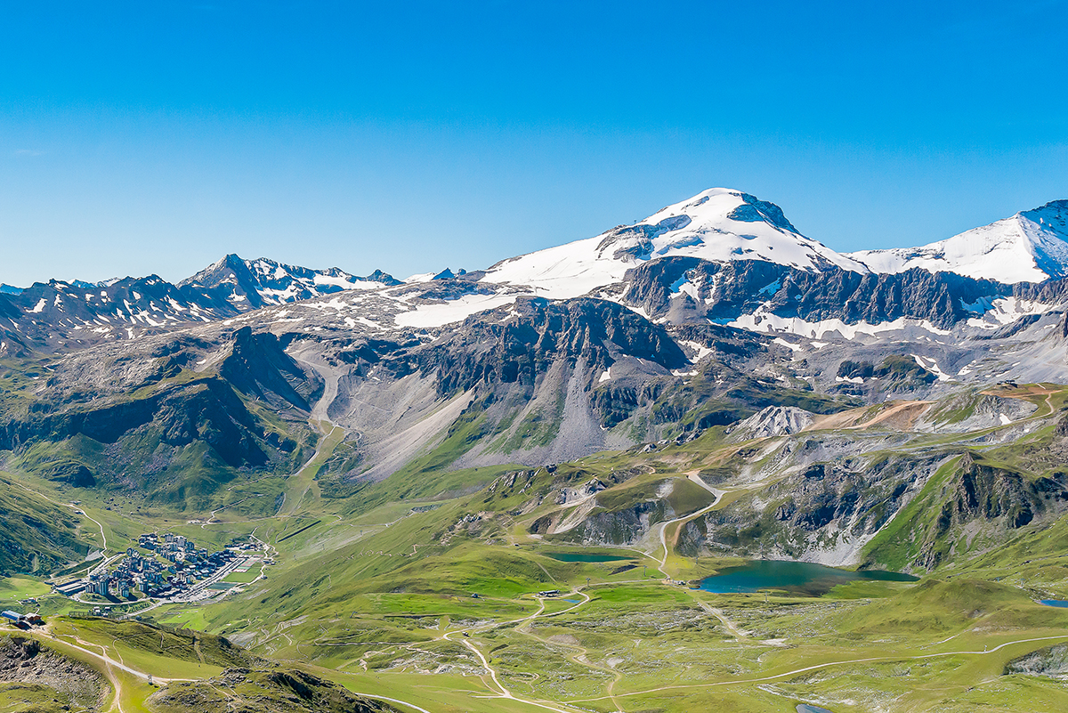 Glacier de la Grande Motte à Tignes en été